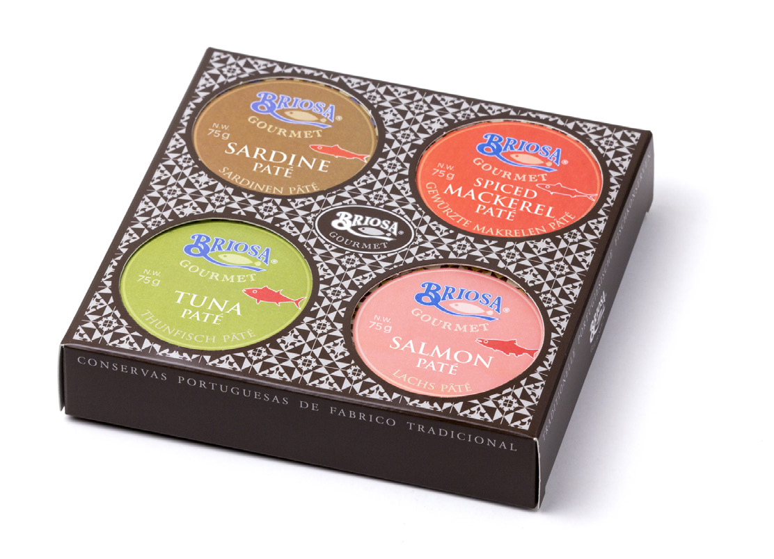 קופסת מארז Elegance — ארבעה ממרחים מקטלוג BRIOSA GOURMET