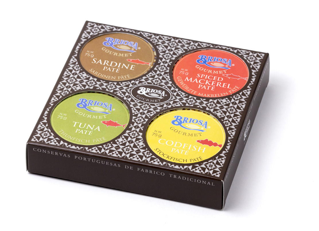 קופסת מארז Classic — ארבעה ממרחים מקטלוג BRIOSA GOURMET