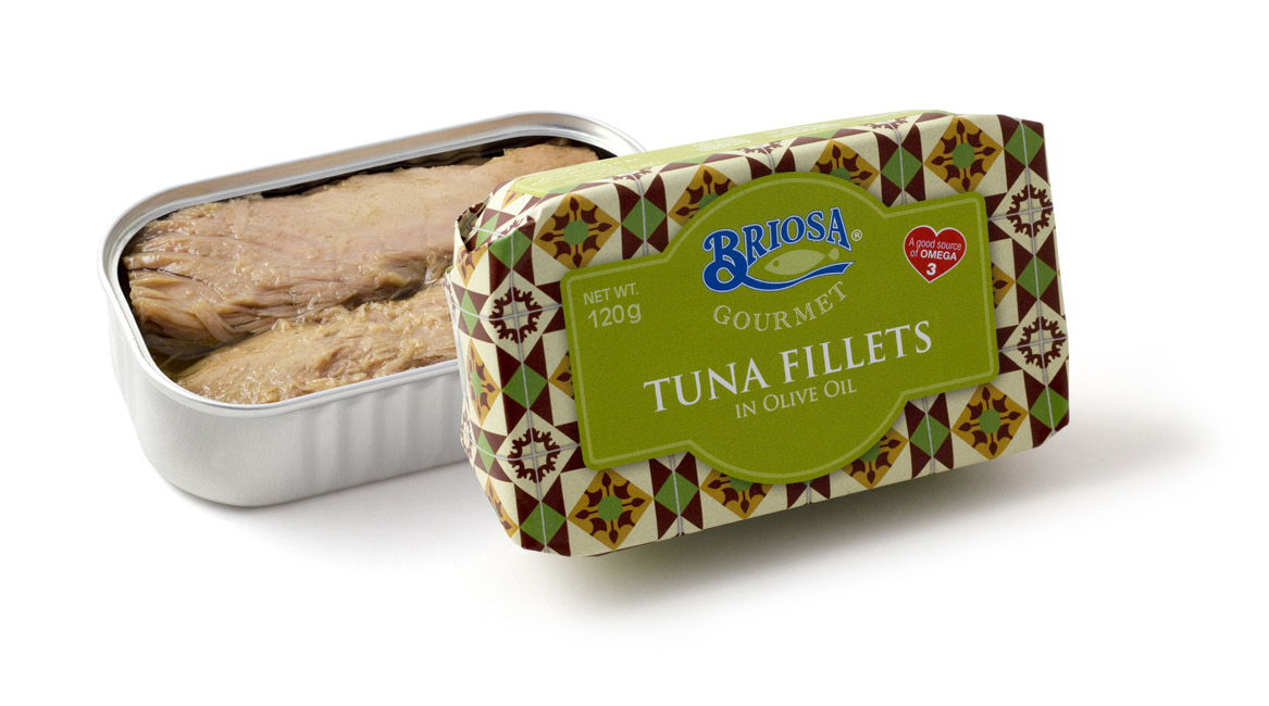 קופסת פילה טונה בשמן זית מקטלוג BRIOSA GOURMET